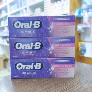 خمیر دندان سفیدکننده اورال بی 3D White Vitalizing Fresh حجم 75 میلی‌لیتر | Oral-B